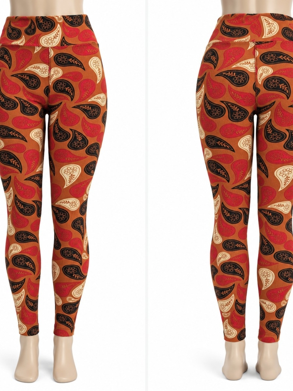 LuLaRoe Tall & Curvy TC Leggings Rust Red Black Paisley Boho Print

LuLaRoe Tall